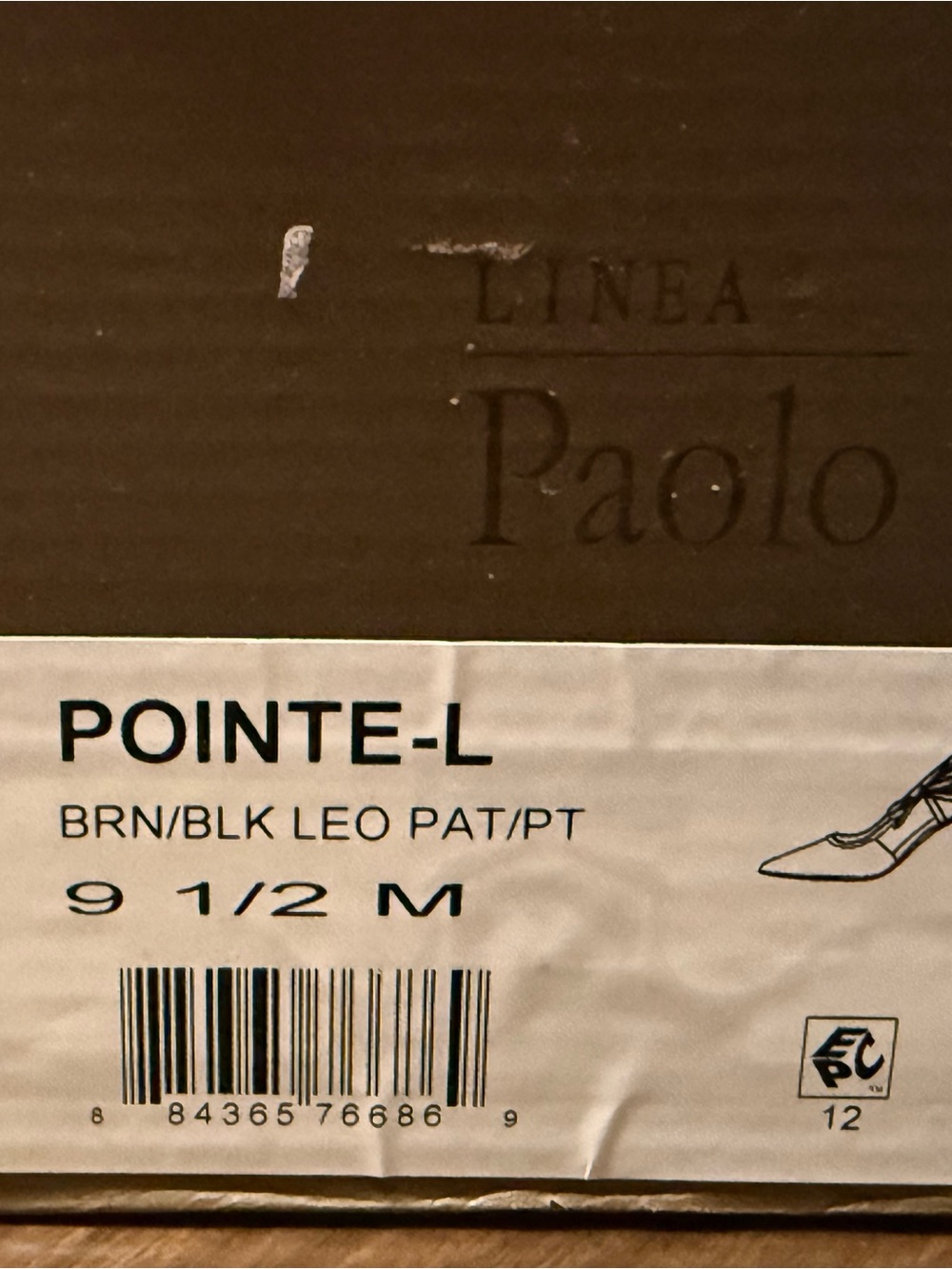 Linea Paolo Pointe Leopard Patent Leather Pointed Toe Pumps Size 9.5 - Picture 7 of 7